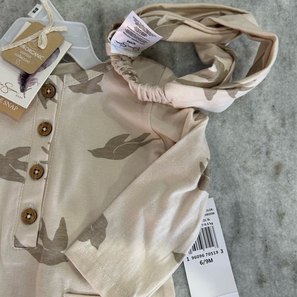 Jessica Simpson Footie 100% Organic Cotton Collection Size 6-9 M - Picture 7 of 7